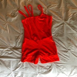 Girls orange gymnastics Leo Size 6x